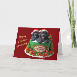 Newfie Merry Christmas Happy Birthday Card