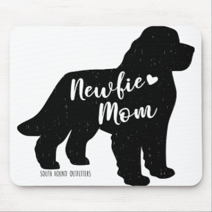 Newfie Mum, Newfoundland Dog Silhouette Mouse Mat