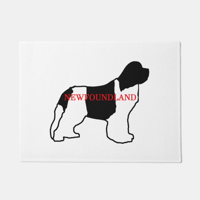 newfie name silo white black doormat (Front)