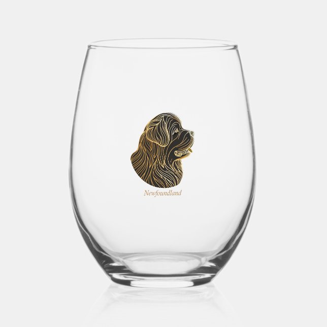 Newfie Stemless Wine Glass (Front)
