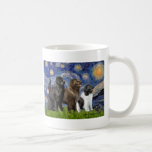 Newfie Trio - Starry Night Coffee Mug