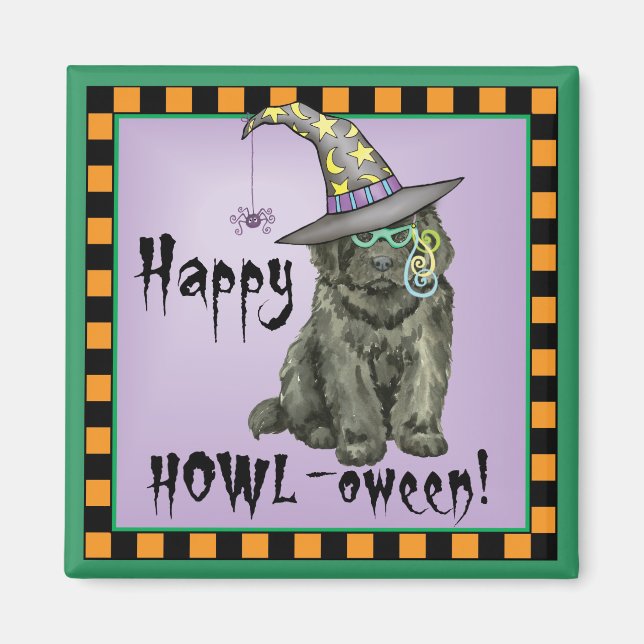 Newfie Witch Magnet (Front)