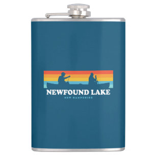 Newfound Lake New Hampshire Canoe Hip Flask