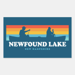 Newfound Lake New Hampshire Canoe Rectangular Sticker
