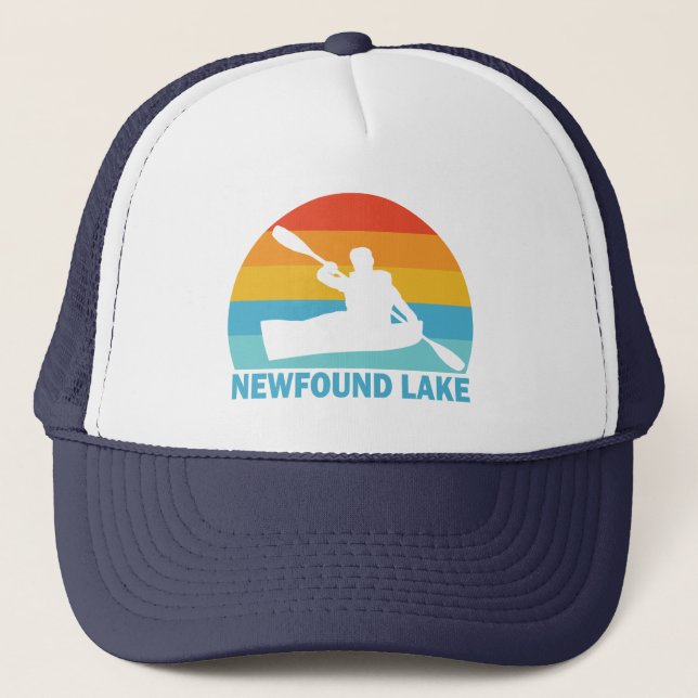 Newfound Lake New Hampshire Kayak Trucker Hat (Front)