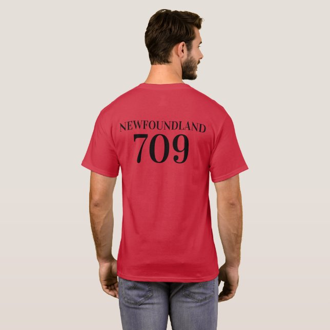 Newfoundland and labrabor T-shirt 709  (Back Full)