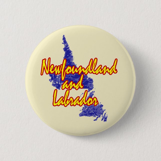Newfoundland and Labrador 6 Cm Round Badge (Front)
