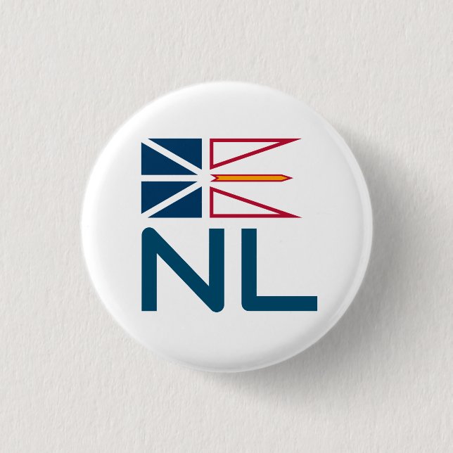 Newfoundland and Labrador flag 3 Cm Round Badge (Front)