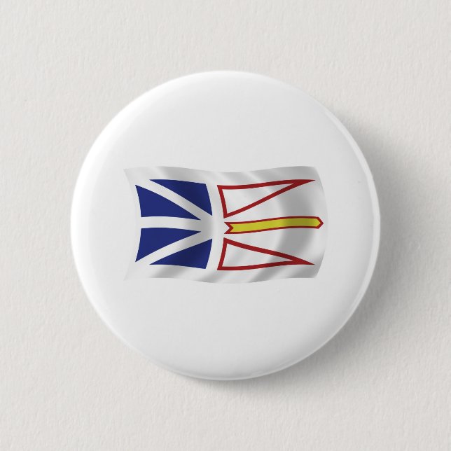 Newfoundland And Labrador Flag Button (Front)
