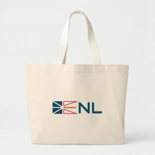 Newfoundland and Labrador flag Large Tote Bag