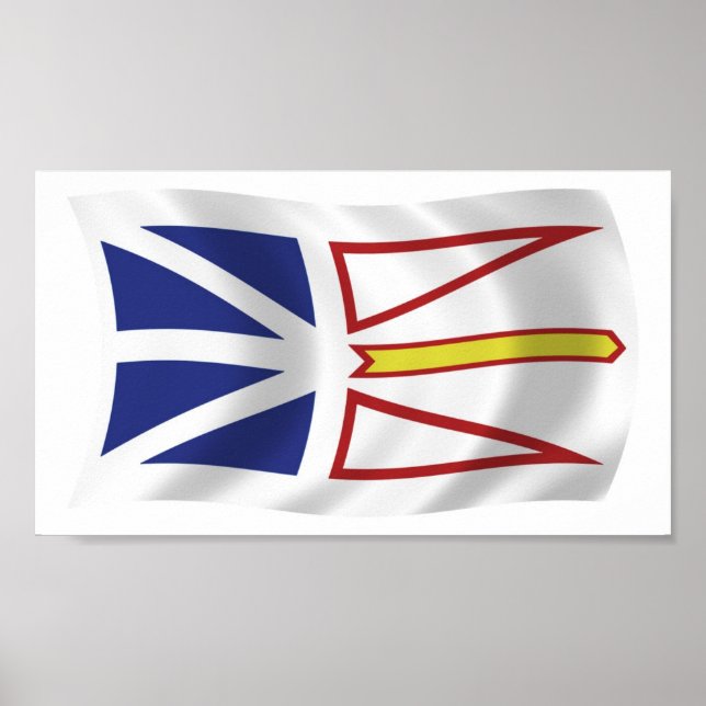 Newfoundland And Labrador Flag Poster Print (Front)