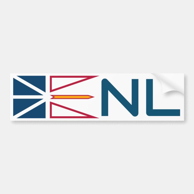 Newfoundland and Labrador flag (vertical) Bumper Sticker (Front)