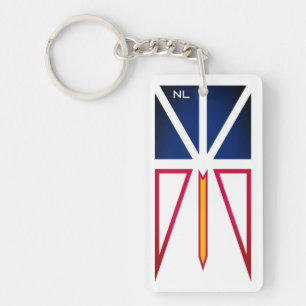 Newfoundland and Labrador flag (vertical) Key Ring