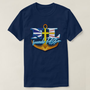 Newfoundland and Labrador Initials - founde 1497 - T-Shirt