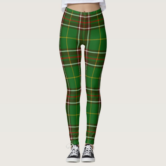 Newfoundland and Labrador tartan plaid Leggings (Front)