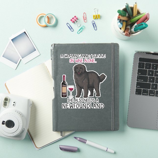 Newfoundland and wine Funny dog  (iPad Cover)
