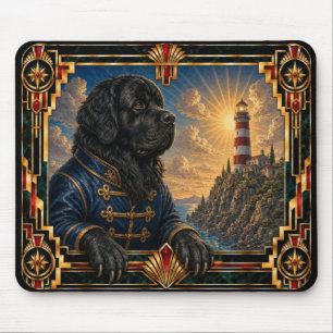 Newfoundland, Art Deco Dog Mouse Mat