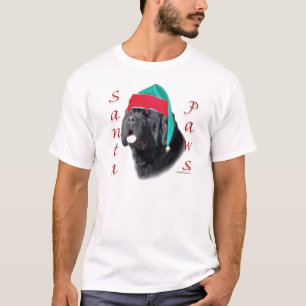 Newfoundland (blk) Santa Paws T-Shirt