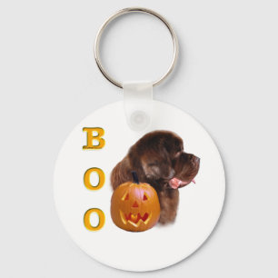 Newfoundland Brown Halloween BOO Key Ring