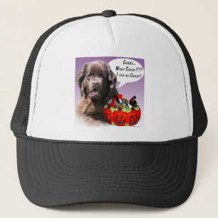 Newfoundland (brown) Halloween Candy Trucker Hat