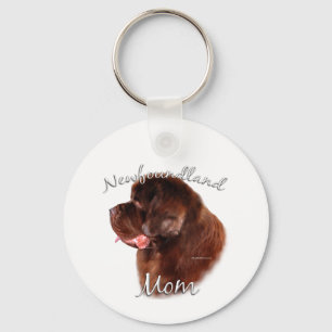Newfoundland (brown) Mom 2 Key Ring