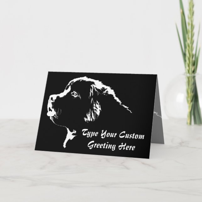 Newfoundland Card Custom Newfoundland Dog Card (Front)