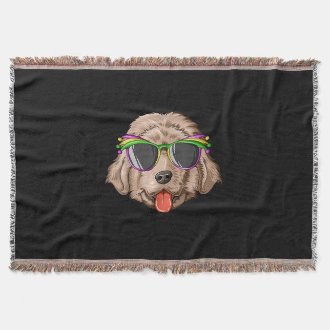 Newfoundland carnival mask | newfoundland gift throw blanket (Front)