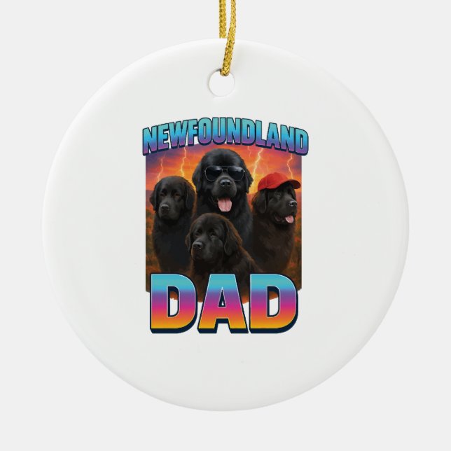 Newfoundland Ceramic Tree Decoration (Front)