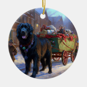 Newfoundland Christmas Festive Season Ceramic Tree Decoration
