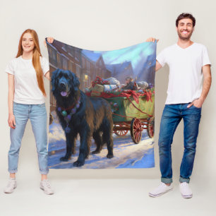 Newfoundland Christmas Festive Season Fleece Blanket