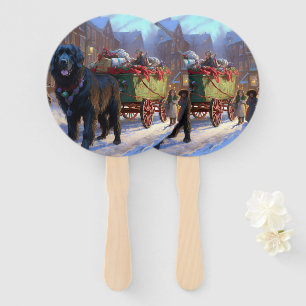 Newfoundland Christmas Festive Season Hand Fan