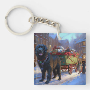 Newfoundland Christmas Festive Season Key Ring