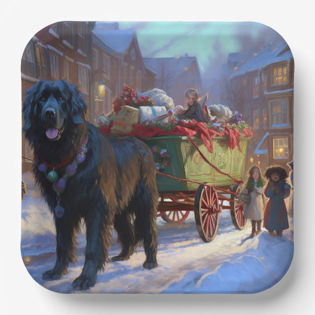 Newfoundland Christmas Festive Season Paper Plate (Front)