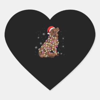 Newfoundland christmas light gift |funny dog lover heart sticker