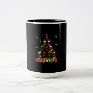 Newfoundland Christmas Tree Funny Dog Lover Xmas Two-Tone Coffee Mug