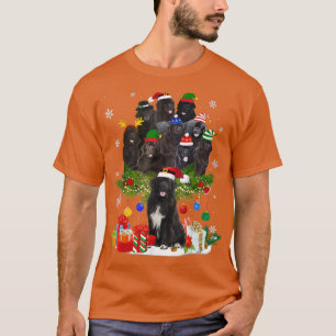 Newfoundland Christmas Tree Lights Funny Dog Xmas  T-Shirt