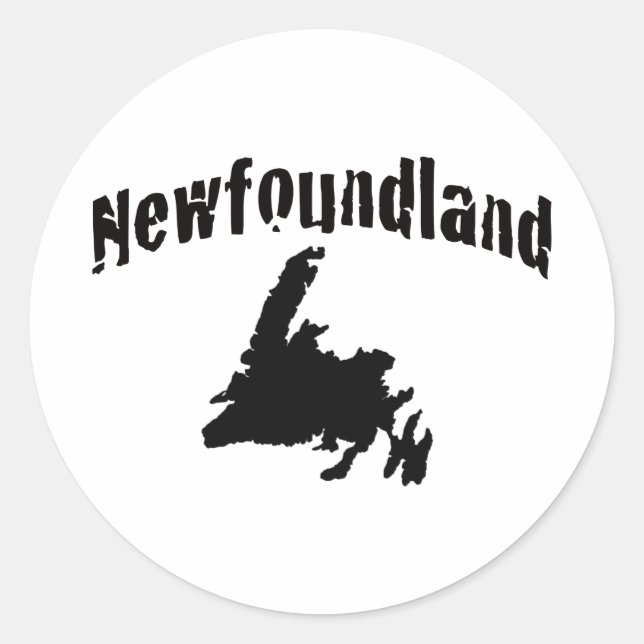 Newfoundland Classic Round Sticker (Front)
