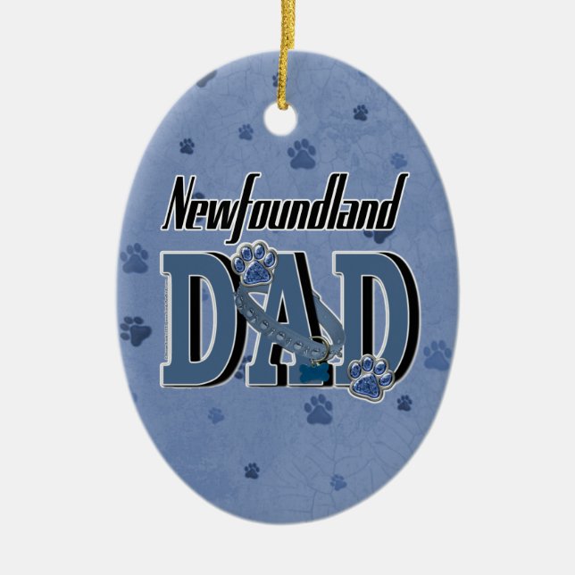 Newfoundland DAD Ceramic Tree Decoration (Front)