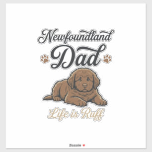 Newfoundland Dad Life Is Ruff Vintage Dog Shirt