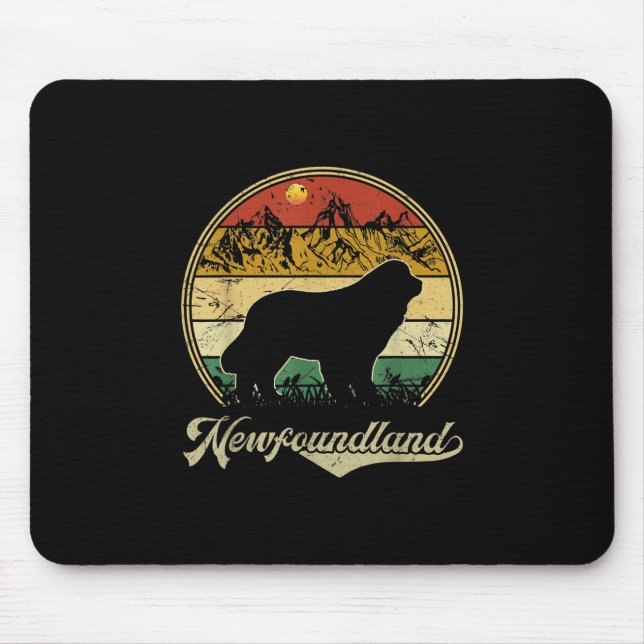 Newfoundland design | funny gift for dog lover mouse mat (Front)