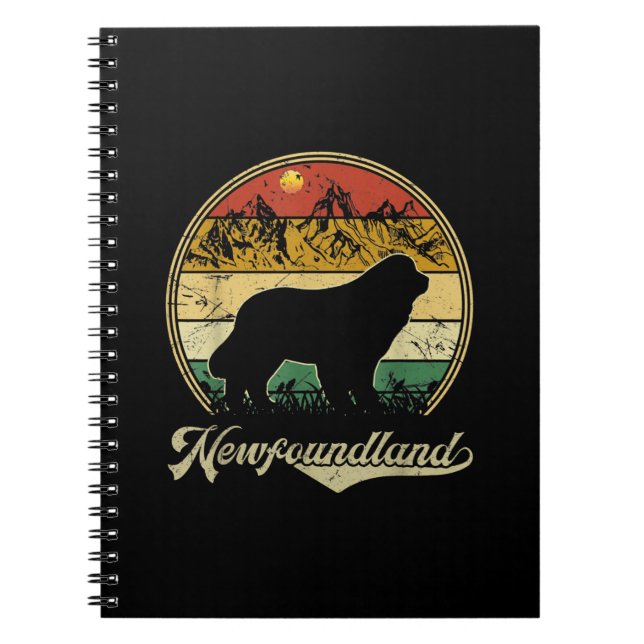 Newfoundland design | funny gift for dog lover notebook (Front)