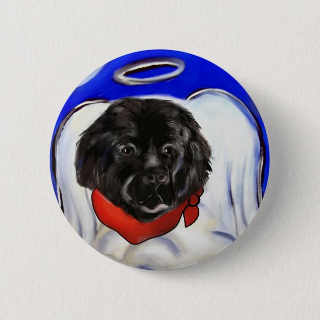 Newfoundland Dog 6 Cm Round Badge (Front)