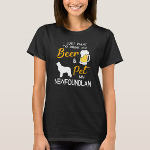 Newfoundland Dog Beer Owner Christmas Birthday T-Shirt
