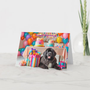 Newfoundland Dog Birthday Card