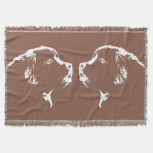 Newfoundland Dog Blanket Puppy Dog Throw Blanket