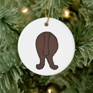 newfoundland dog brown hiney ceramic tree decoration