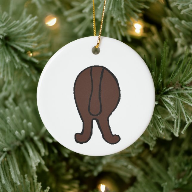 newfoundland dog brown hiney ceramic tree decoration (Tree)