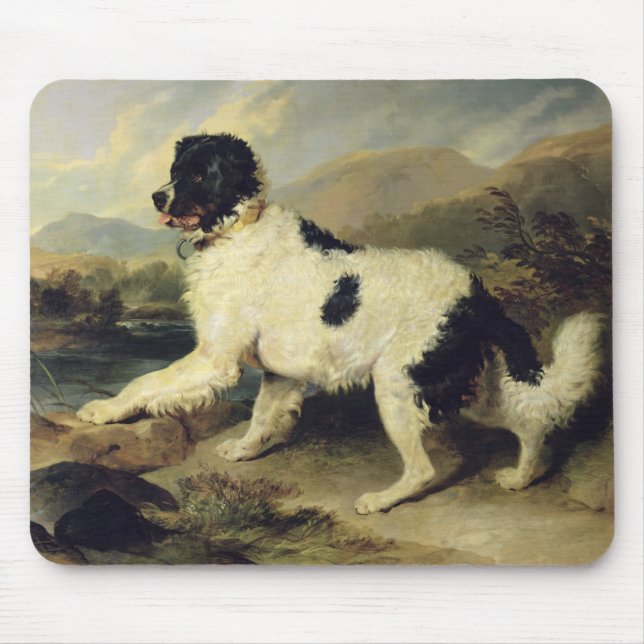 Newfoundland Dog Called Lion, 1824 (oil on canvas) Mouse Mat (Front)