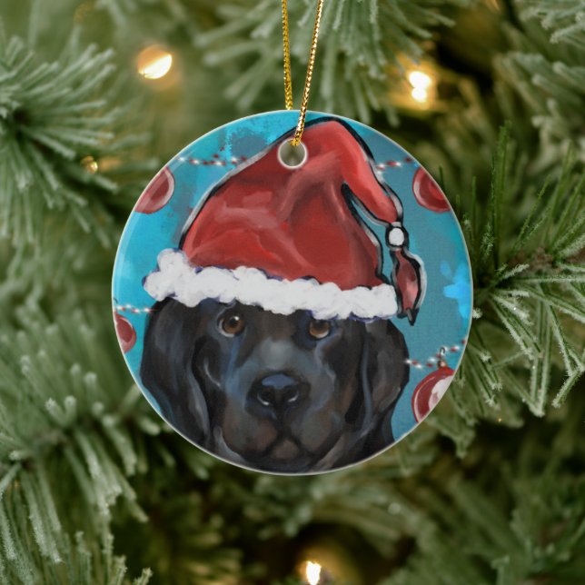Newfoundland Dog     Ceramic Tree Decoration (Tree)