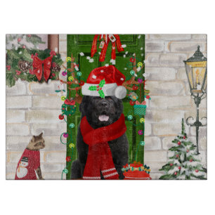 Newfoundland Dog Christmas  Cutting Board